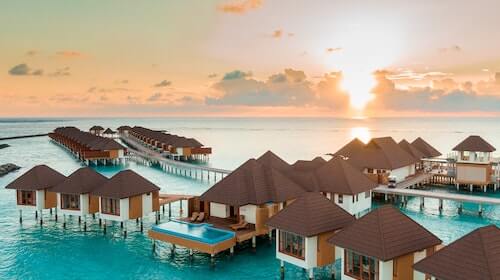 The Maldives-overwater villas