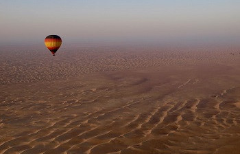 Hot Air Balloon over the desert in Dubai