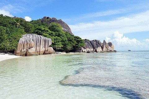 A beach in Seychelles