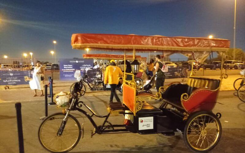A Rickshaw to take people to Global Village Dubai