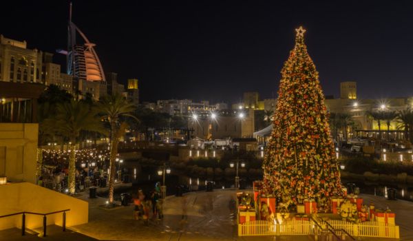 Christmas tree in Madinat Jumeirah, Dubai