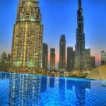 Infinity pool, downtown Dubai