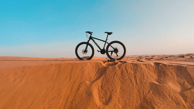 Mountain bike in desert