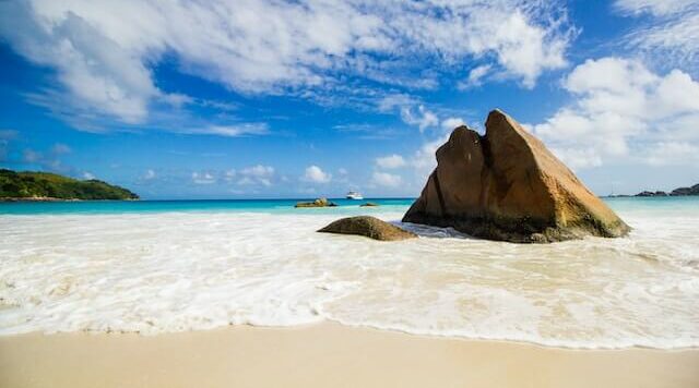 Beach, Praslin Island Seychelles