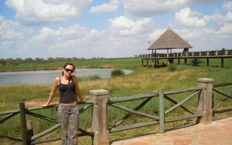 A view from the lodge on Kenya Safari A view from the Voi Wildlife Lodge on Kenya Safari