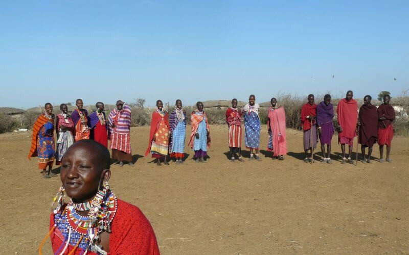 Maasais in Maasai Village, Kenya Maasais in Maasai Village, Kenya