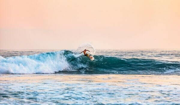 A man surfing