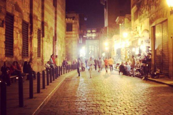 Street in Cairo at night