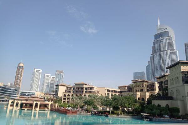 Downtown Dubai, view of Souk Al Bahar