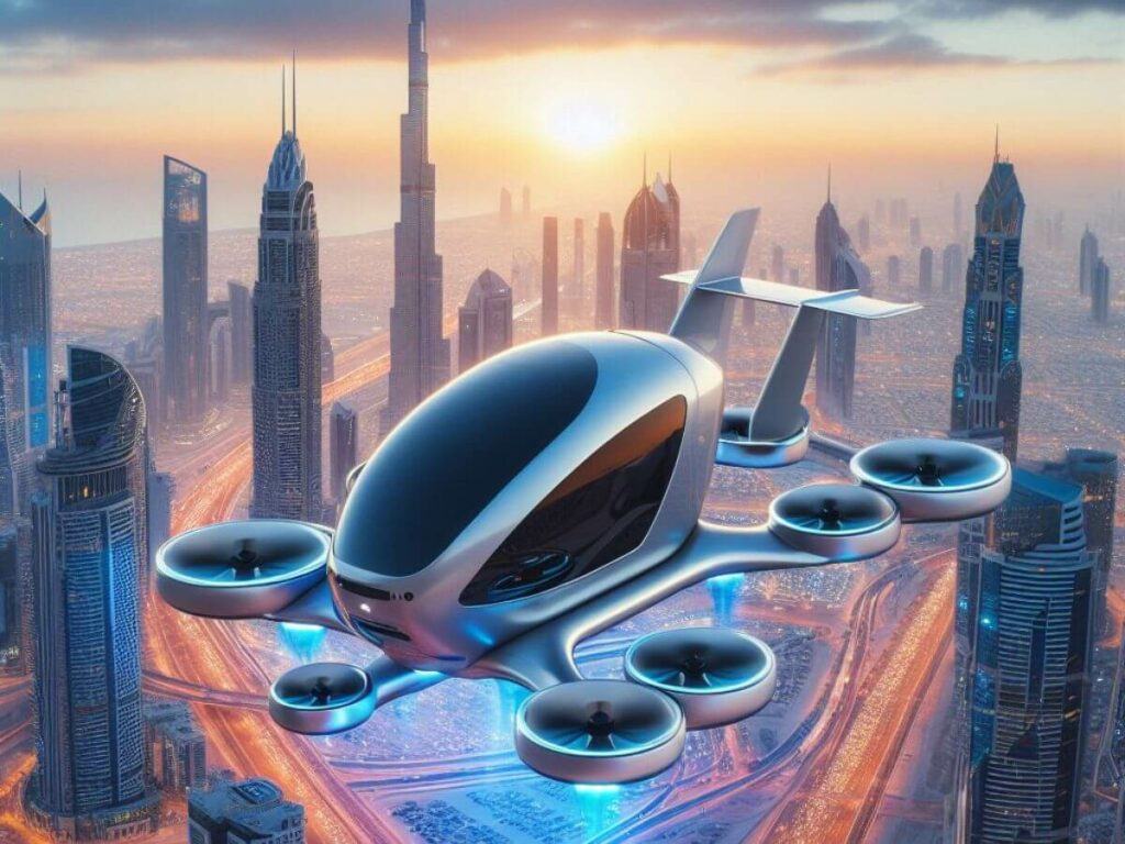 Flying taxi in Dubai