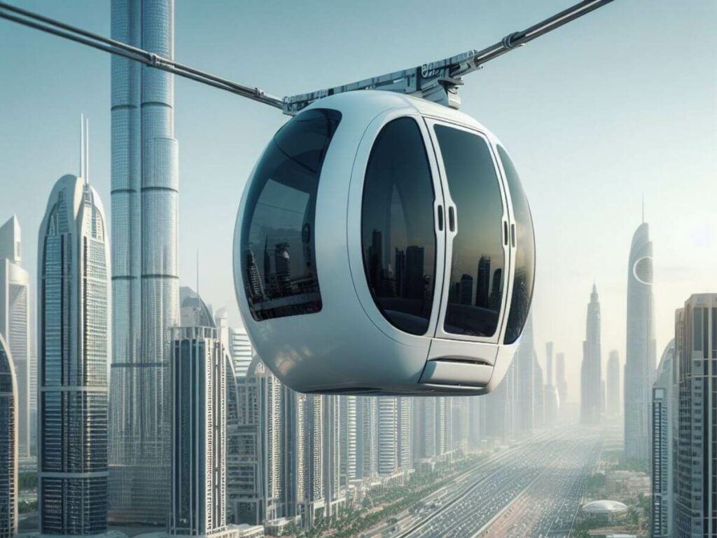 An example of Sky Pods that will be used in the UAE