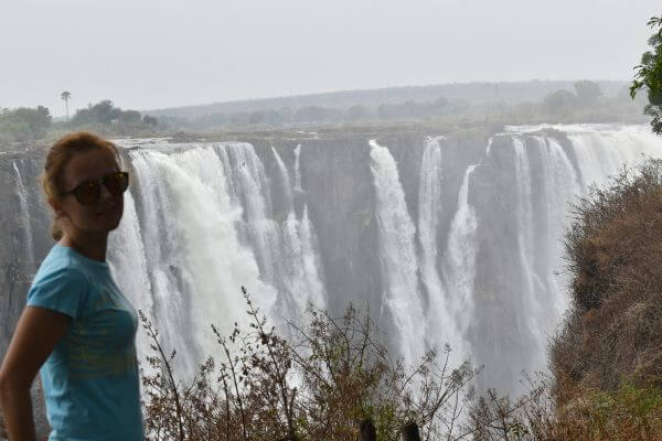 Me in Mosi-Oa-Tunya National Park in front of Victoria Falls