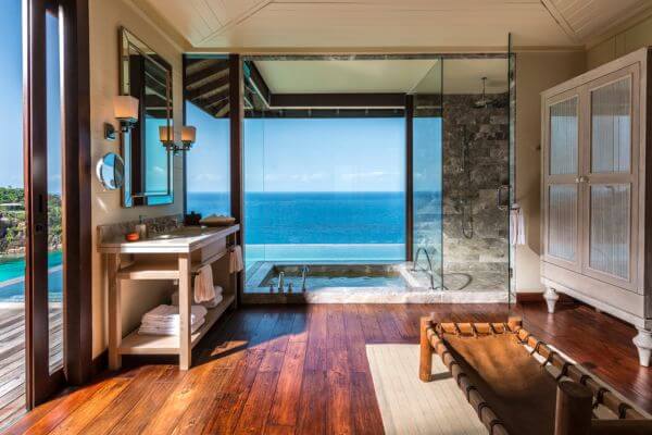 Villa bathroom in Four Seasons Resort Seychelles