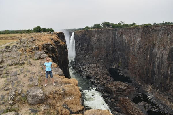 Me in Victoria Falls National Park during the dry season