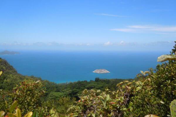 View from Morne Blanc Mountain in Mahe, Seychelles