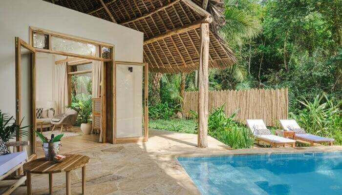 Zanzi Resort, terrace with pool Zanzi Resort, terrace with pool